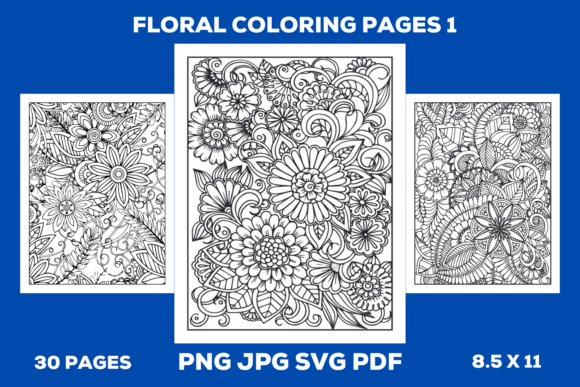 A Designer's Review of Floral Coloring Pages 1 for Embroidery