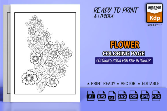 A Designer's Take on Flower Coloring Pages for Embroidery