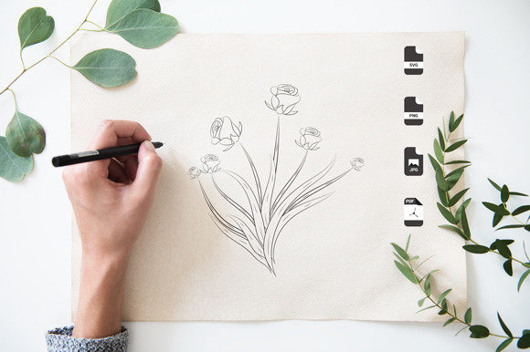 A Flower Linen Graphic for Versatile Design Projects