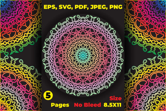 A Relaxation Mandala Graphics Bundle for Editorial Use