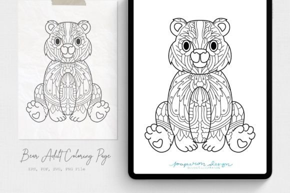 A Strong Bear Design for Branding and Content Graphics