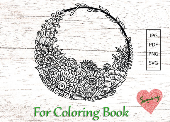 An Abstract Frame Design for Crafters and Coloring Pages