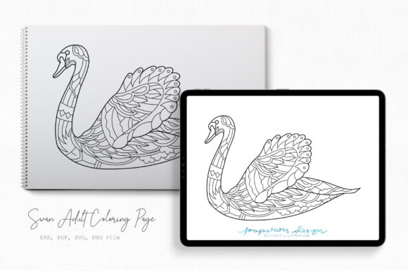 An Elegant Swan Graphic for Versatile Handmade Products