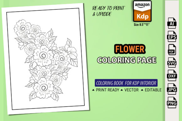 Flower Graphics for Coloring Pages & Adult Crafting Projects