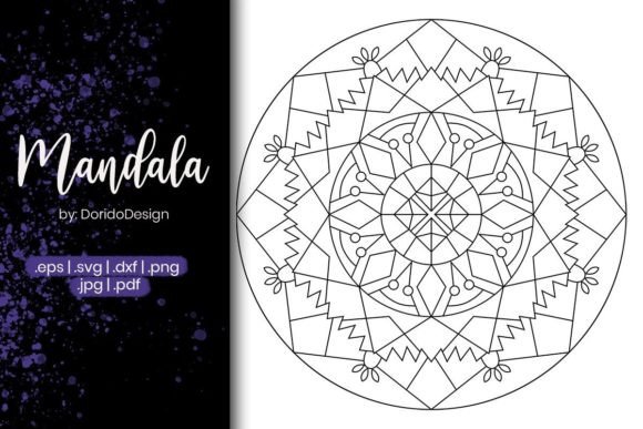 Geometry Mandala Graphics as a Coloring Page Resource