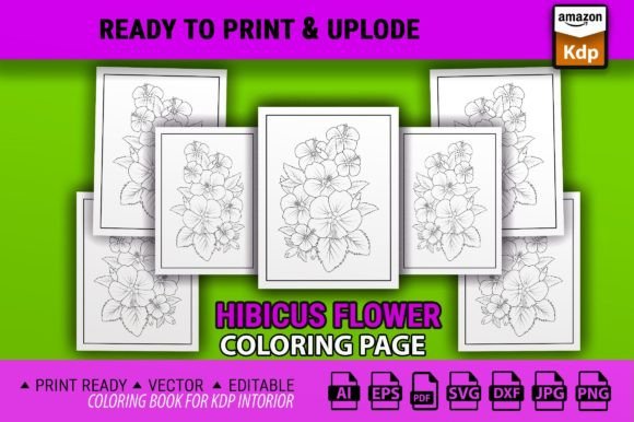 Hibiscus-joba Flower Kdp Coloring Pages: A Graphic Design Review