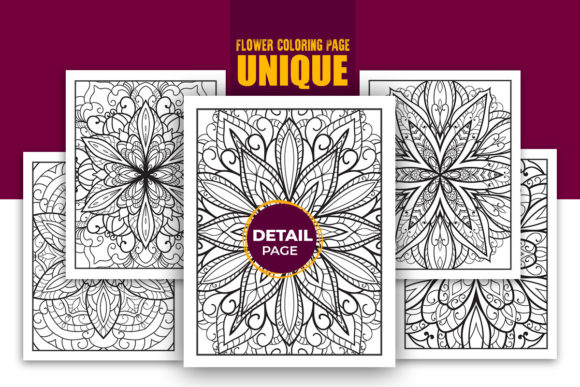Mandala Floral Coloring Book Interior Graphics Review