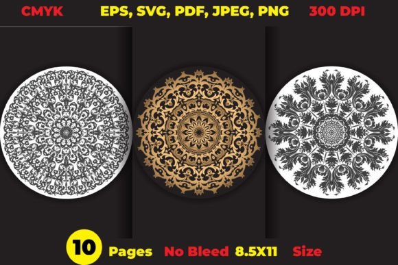 Mandala Flower Graphics for Editorial and Website Coloring Pages