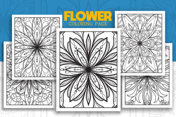 Mandala Flower SVG Coloring Page - KDP Graphics Review