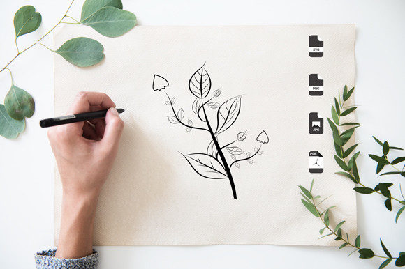 Modern Flower Graphics for Contemporary Branding