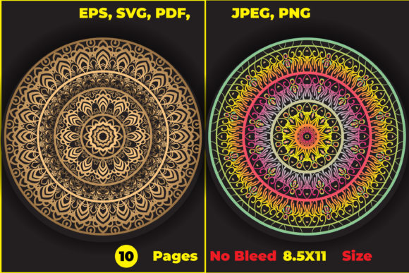 Ornamental Floral Mandala Graphics for Crafters
