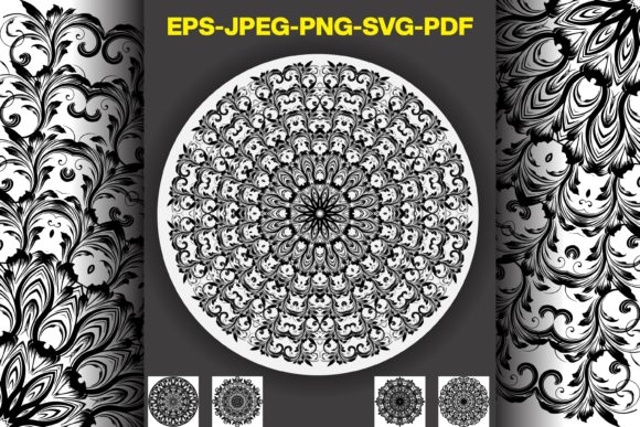 Ornamental Mandala Adult Coloring Pages: Graphics & Amp