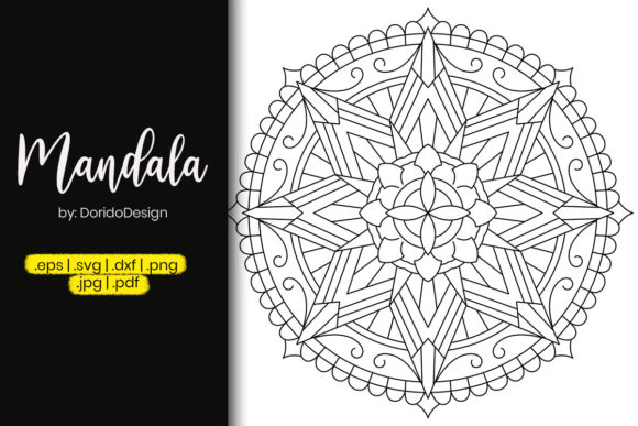 Star Mandala Graphics for Creative Branding and Coloring Pages